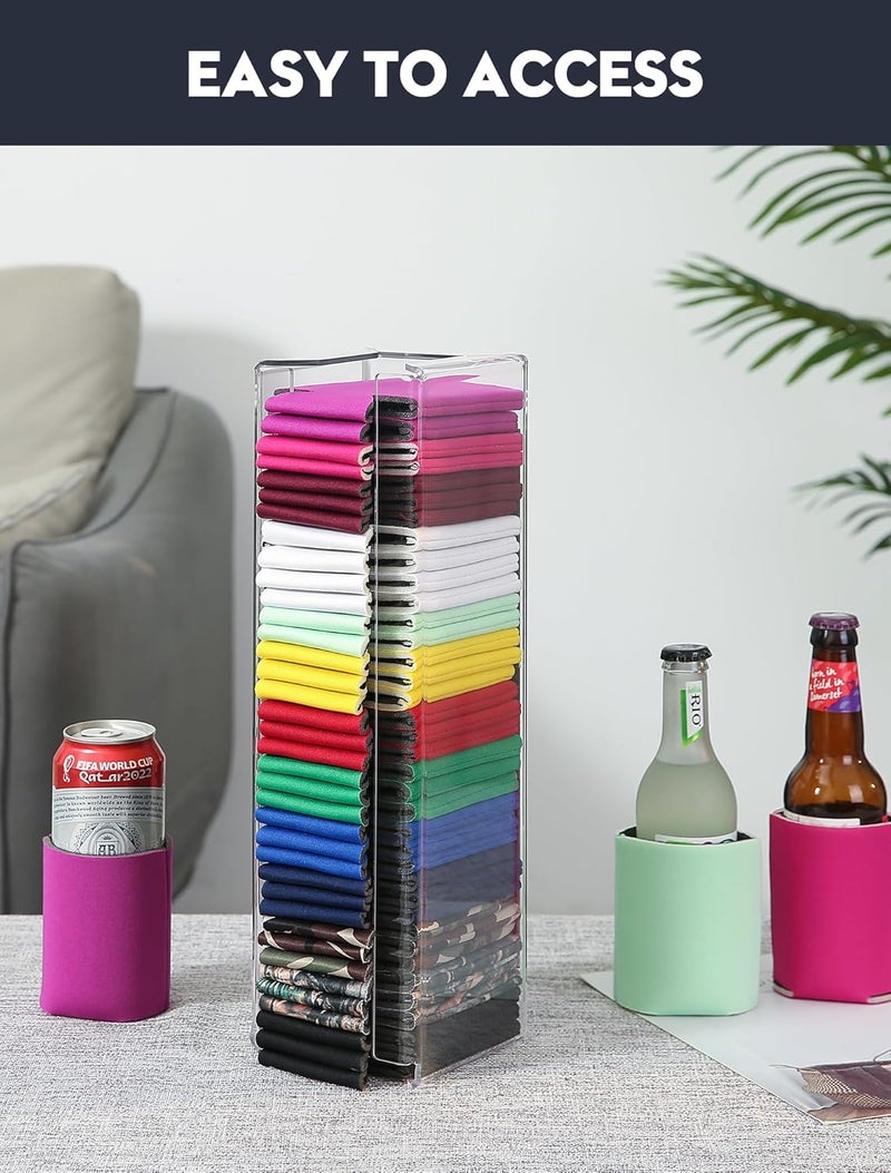 Wanapure Magnetic Acrylic Can Cooler Holder, Beer Can Sleeves Storage, Wall Mounted Can Cooler Dispenser, Gifts for Beer Lovers - Image 5